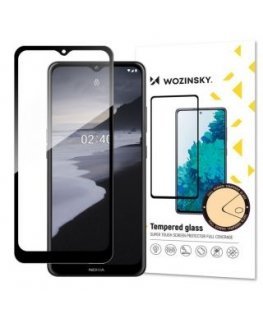 Wozinsky Tempered Glass Full Glue Super Tough Screen Protector Full Coveraged with Frame Case Friendly for Nokia 2.4 black
