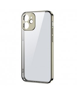 Joyroom New Beauty Series ultra thin case with electroplated frame for iPhone 12 Pro Max golden (JR-BP744)