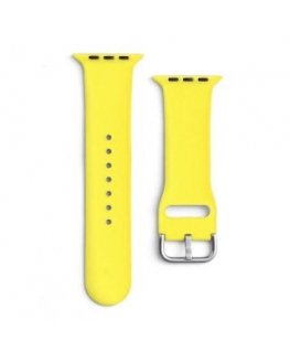 Silicone Strap APS Silicone Band for Watch 9 / 8 / 7 / 6 / 5 / 4 / 3 / 2 / SE (41 / 40 / 38mm) Strap Watch Bracelet Yellow