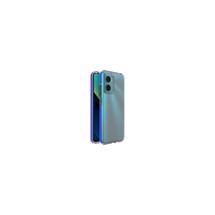 Spring Case cover gel cover with a colored frame for Xiaomi Redmi 10 dark blue