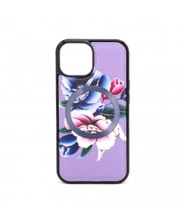 Apple iPhone 15 Wallet and Slim Cover Case Purple