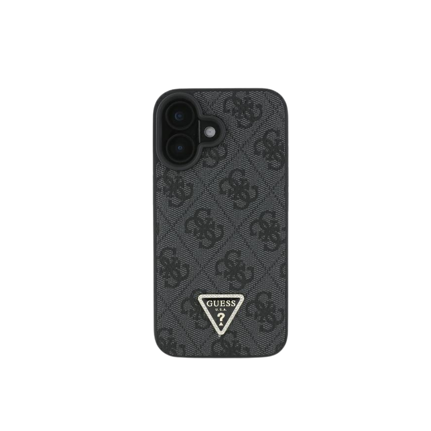 Guess GUHCP16SP4TDPK iPhone 16 6.1" czarny|black hardcase Leathe – 2