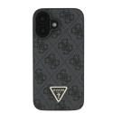 Guess GUHCP16SP4TDPK iPhone 16 6.1" czarny|black hardcase Leathe