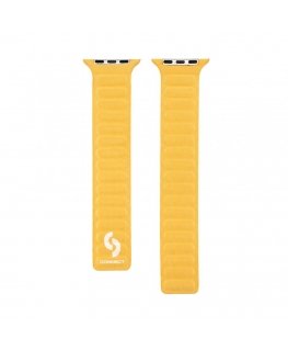 Watch 42/44/45mm Fine woven twill magnetic chain Watch Straps Yellow