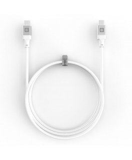 USB C to C Cable 2M 60W / 20V3A Aluminum housing braiding White