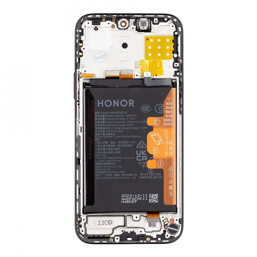 LCD Display + Touch Unit + Front Cover Huawei P30 Black