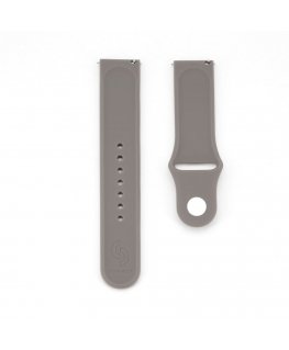 22mm Silicone Loop Watch Strap (S/M 110mm) Gray