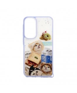 Samsung Galaxy A35 EPOXY CARTOON COVER White Blue