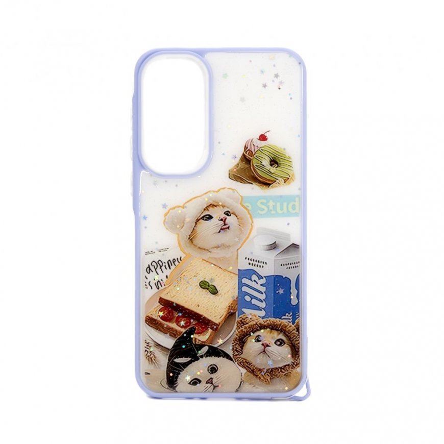 Samsung Galaxy A35 EPOXY CARTOON COVER White Blue