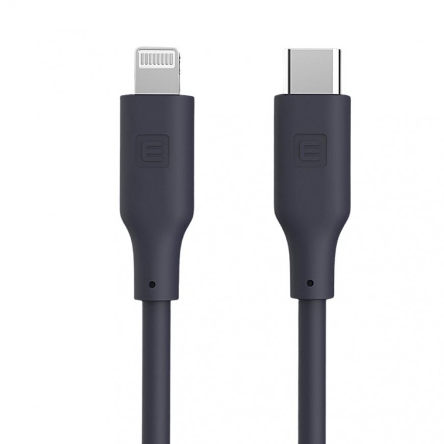 USB C to Lightning Silicone Cable 1.2M (MFI10CL) 60W / 20V3A Warm Gray