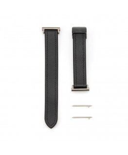 20mm Silicone Leather Watch Straps with Magnetic Black