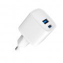 USB-A and USB-C 30W Max / EU charger White USB-A and USB-C 30W Max / EU charger White
