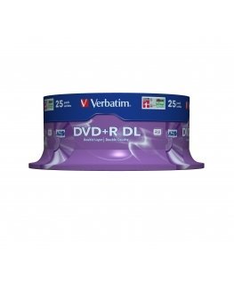 Verbatim DVD+R Double Layer 8x Matt Silver 25pk Spindle 8,5 GB DVD+R DL 25 kpl