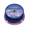 Verbatim DVD+R Double Layer 8x Matt Silver 25pk Spindle 8,5 GB DVD+R DL 25 pcs Verbatim DVD+R Double Layer 8x Matt Silver 25pk Spindle 8,5 GB DVD+R DL 25 pcs
