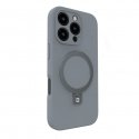 Apple iPhone 16 Pro Max Premium Magsafe with Stand Soft Touch Silicone Case Silver