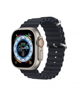 Dux Ducis Strap Watch Strap 9 / 8 / 7 / 6 / 5 / 4 / 3 / 2 / SE (41 / 40 / 38mm) Silicone Band Bracelet Gray (OceanWave Version)