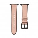 Watch 38/40/41mm Silicone patch Leather Watch Strap (132mm M/L) Pink Sand