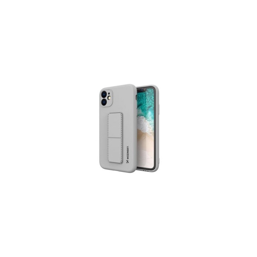 Wozinsky Kickstand Case Silicone Stand Cover for Samsung Galaxy A72 4G Gray