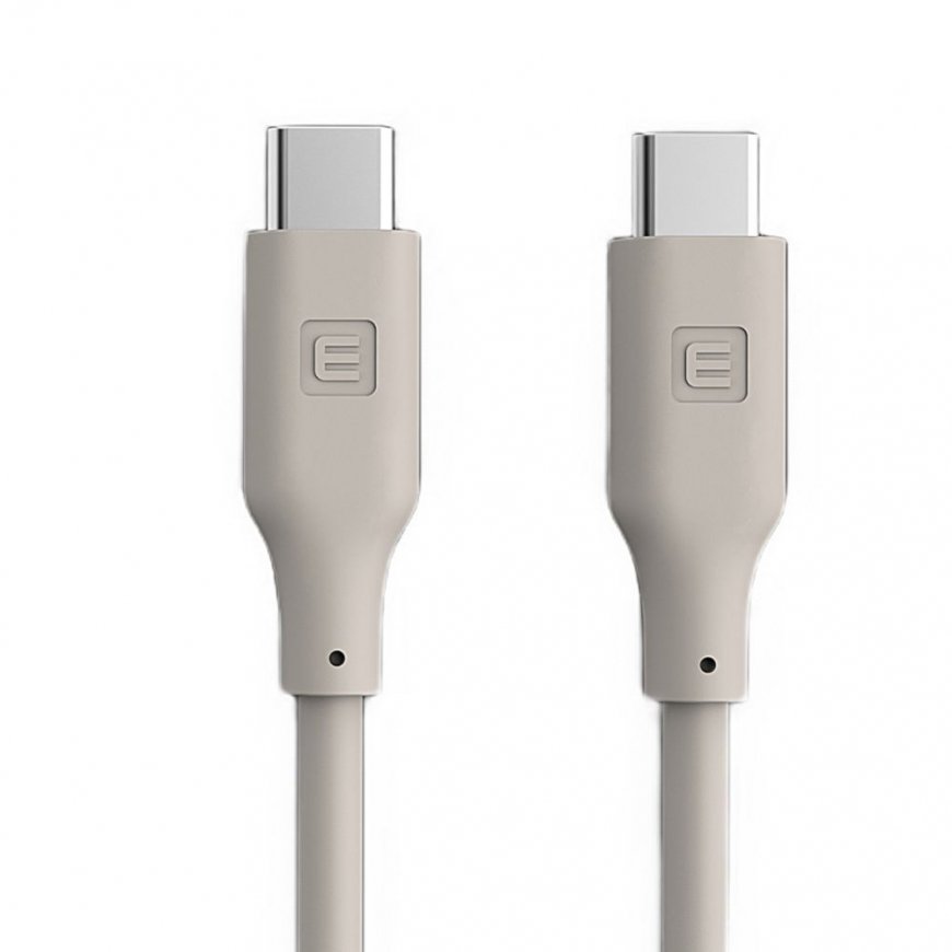 USB C to USB C Silicone Cable 1.2M 60W / 20V3A White