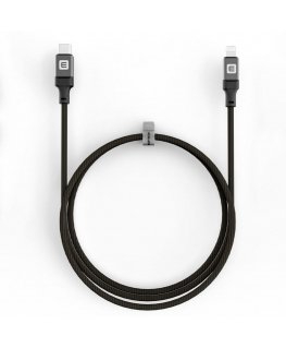 USB C to Lightning Cable 2.0M 60W (MFI09) Aluminum housing braiding Black