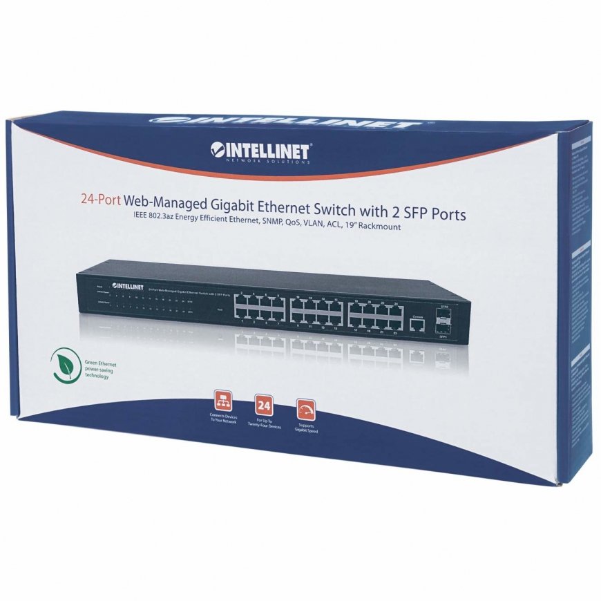 Intellinet 560917 verkkokytkin Hallittu Gigabit Ethernet (10/100/1000) 1U musta – 2