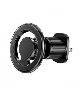 Universal C61 Metal Car Air Vent Screw Fix Universal Magnetic magsafe Ring size Smartphone adjustable holder Black