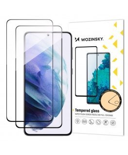 - Wozinsky 2x Full Glue Tempered Glass Samsung Galaxy S23 9H Full Screen Tempered Glass with Black Frame