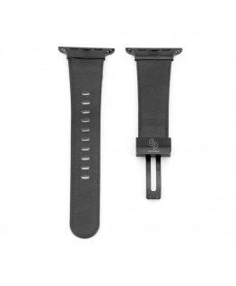Watch 38/40/41mm Single loop buckle leather Watch Straps Black