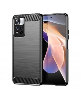 Carbon Case flexible case cover Xiaomi Redmi Note 11 Pro+ 5G (China) / 11 Pro 5G (China) / Mi11i HyperCharge / Poco X4 NFC black