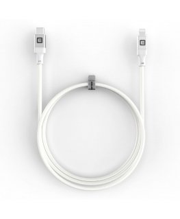 USB C to Lightning Cable 2.0M 60W (MFI09) Aluminum housing braiding White