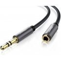 Przedłużacz audio AUX jack UGREEN AV118 3,5 mm 5m (czarny) Przedłużacz audio AUX jack UGREEN AV118 3,5 mm 5m (czarny)