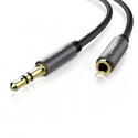 Przedłużacz audio AUX jack UGREEN AV118 3,5 mm 5m (czarny) Przedłużacz audio AUX jack UGREEN AV118 3,5 mm 5m (czarny)