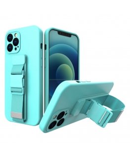 Rope case gel case with a chain lanyard bag lanyard iPhone 12 Pro Max light blue
