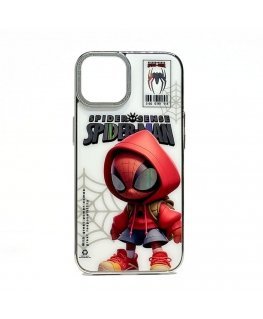 Apple iPhone 14 PC Silicone Case Spider Sense White Red