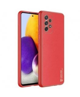 Dux Ducis Yolo elegant case made of soft TPU and PU leather for Samsung Galaxy A72 4G red
