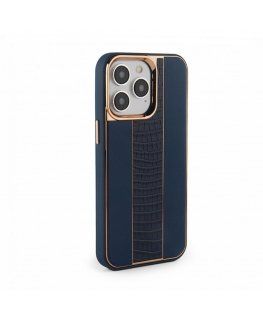 Apple iPhone 14 Pro Leather Case Customized Midnight Blue