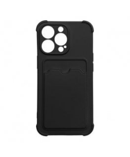 Card Armor Case Pouch Cover For Samsung Galaxy A22 4G Card Wallet Silicone Armor Cover Air Bag Black