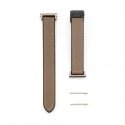22mm Silicone Leather Watch Strap with Magnetic Wine Red