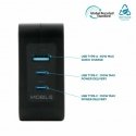 Mobilis Charger 100W 2USB C 1USBA GaN cable 100W Laptop, Smartphone, Tablet Black AC Indoor Mobilis Charger 100W 2USB C 1USBA GaN cable 100W Laptop, Smartphone, Tablet Black AC Indoor