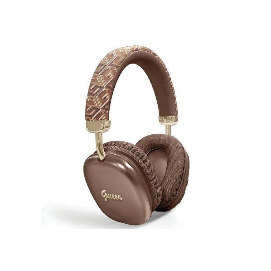 Guess GCube Metallic Script Logo Bluetooth on-ear headphones - brown