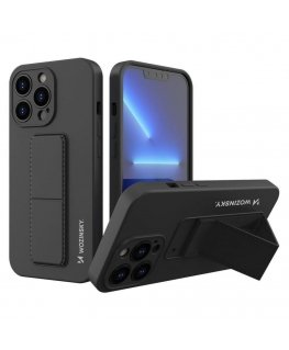 Wozinsky Kickstand Case iPhone 13 Pro silicone case with stand black