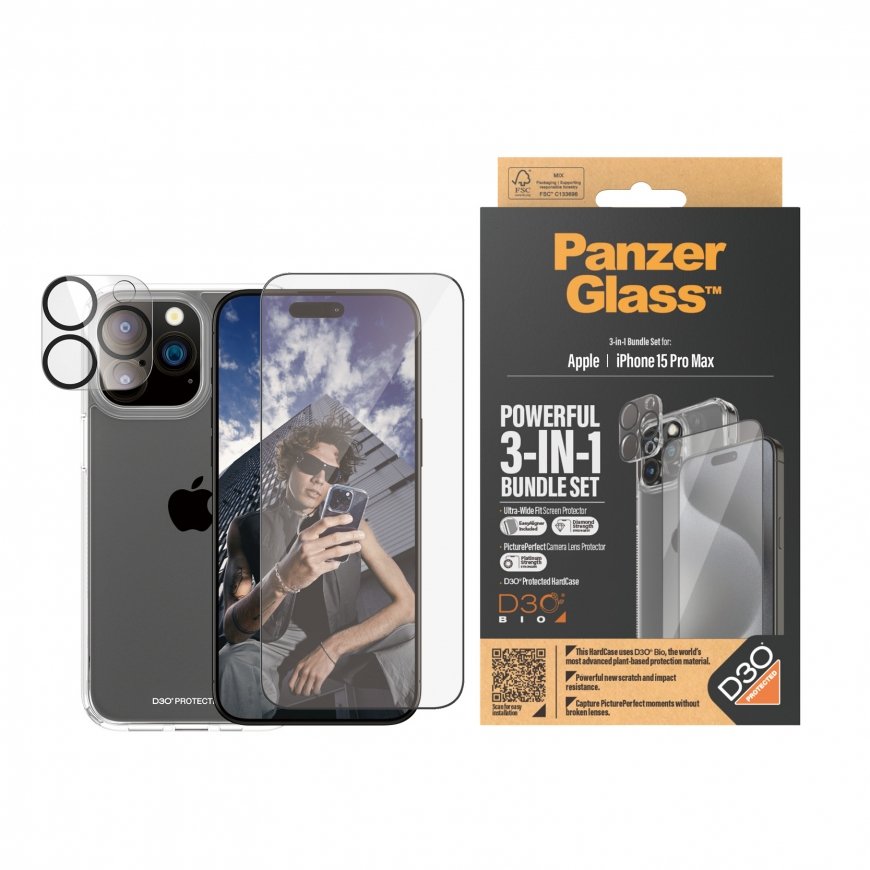 PanzerGlass B1175+2812 Matkapuhelimen näyttö- ja taustasuoja Kirkas näytönsuoja Apple 1 kpl – 2