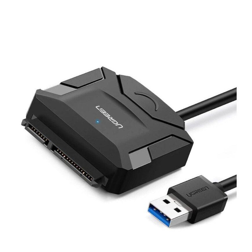 Ugreen 20611 kabeļu spraudņu pāreja USB 3.0 SATA III Melns