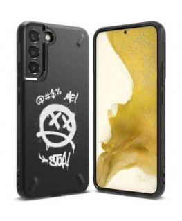 Ringke Onyx Design Durable TPU Cover for Samsung Galaxy S22 + (S22 Plus) black (Graffiti) ()