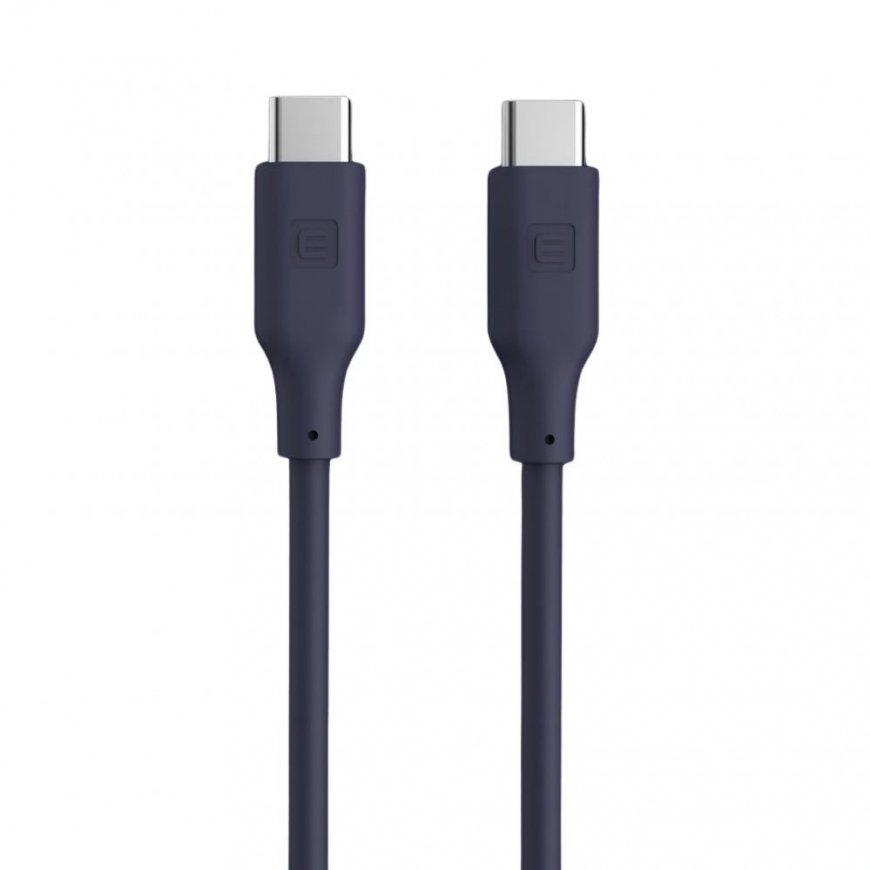 USB C to USB C Silicone Cable 1.2M 60W / 20V3A Blue