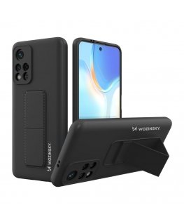 Wozinsky Kickstand Case Silicone Stand Cover for Xiaomi Redmi Note 11S / Note 11 black
