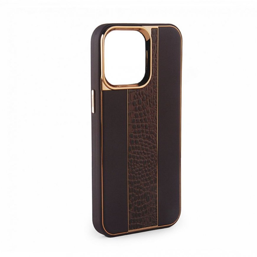 Apple iPhone 15 Leather Case Customized Brown