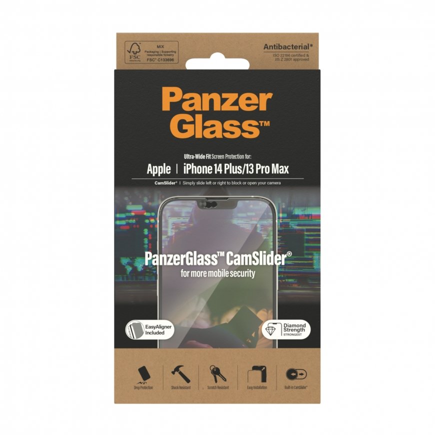 PanzerGlass ® CamSlider® Screen Protector Apple iPhone 14 Plus | 13 Pro Max | Ultra-Wide Fit w. Easy – 3