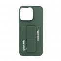 Apple iPhone 15 Pro Max LEATHER HIDDEN POCKET STAND COVER Green Apple iPhone 15 Pro Max LEATHER HIDDEN POCKET STAND COVER Green