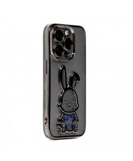 Apple iPhone 14 Pro Silicone Case Print Desire Rabbit Black
